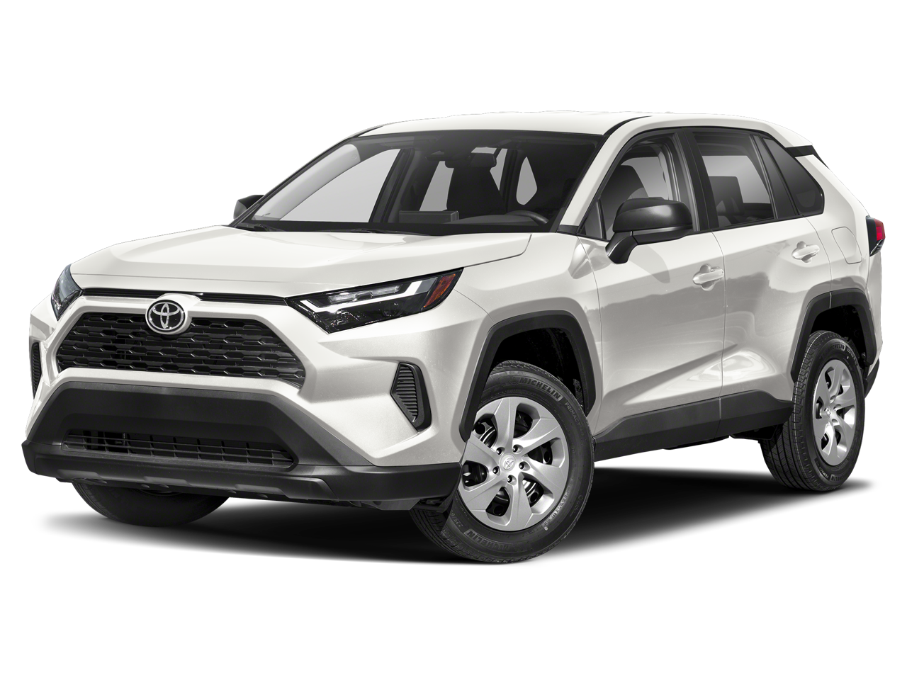 2024 Toyota RAV4 LE AWD in Ice Cap — front three-quarter view