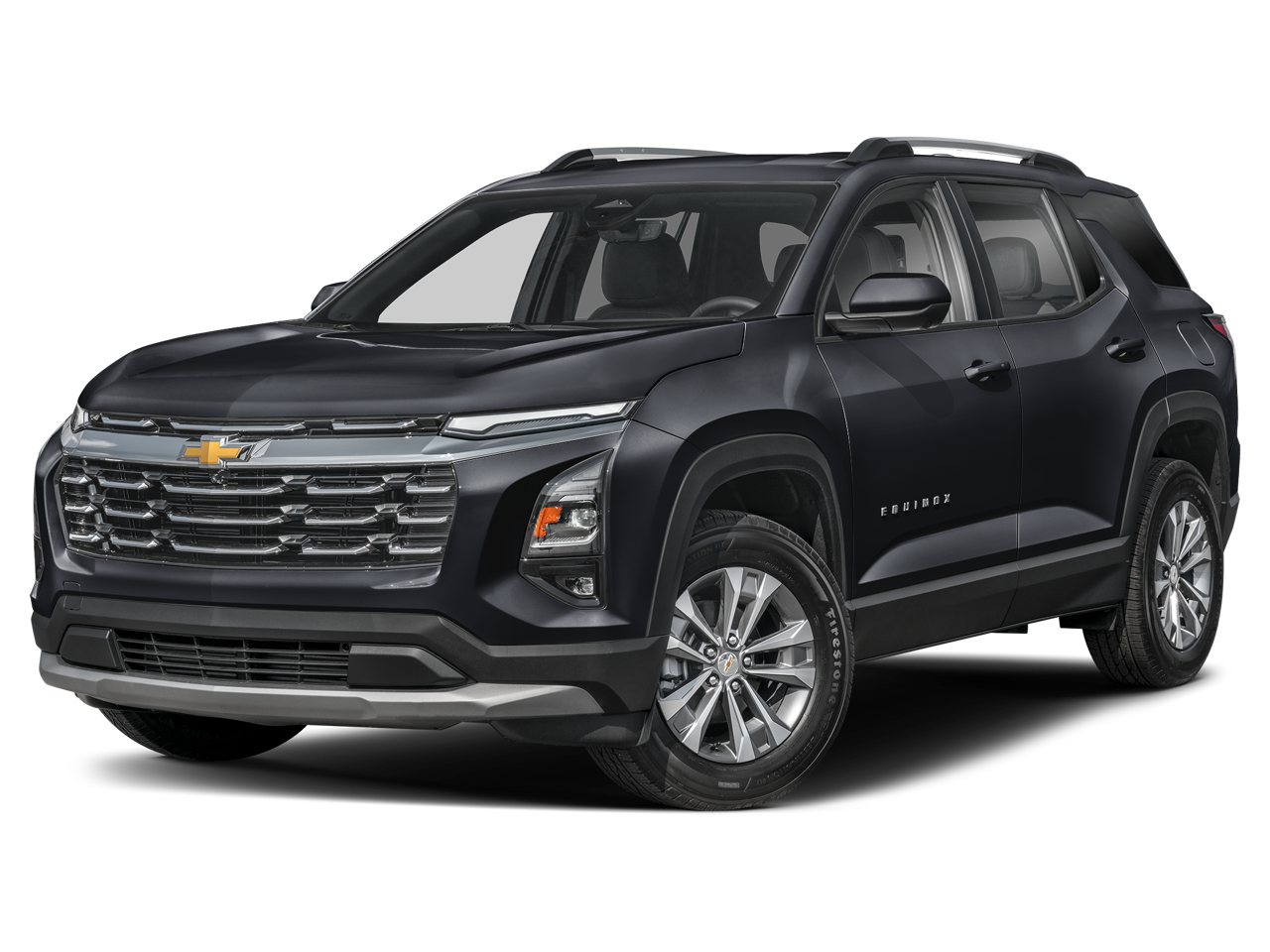 2025 Chevrolet Equinox LT in Mosaic Black Metallic — front three-quarter view