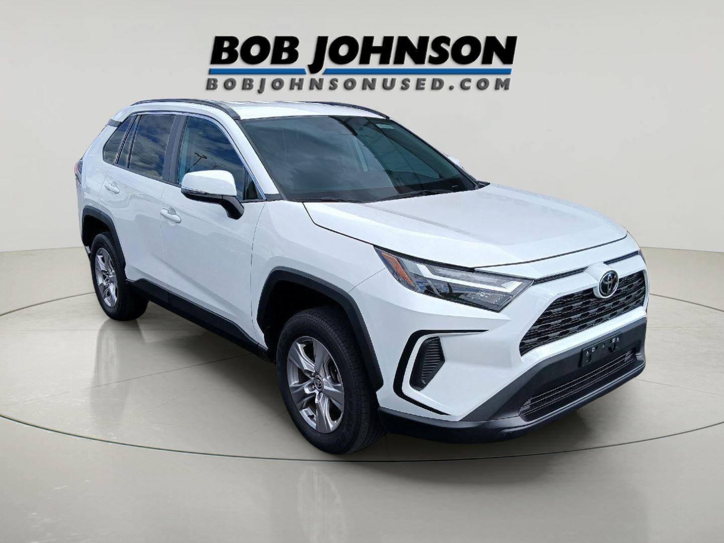 2023 Toyota RAV4 XLE in Ice Cap — front three-quarter view