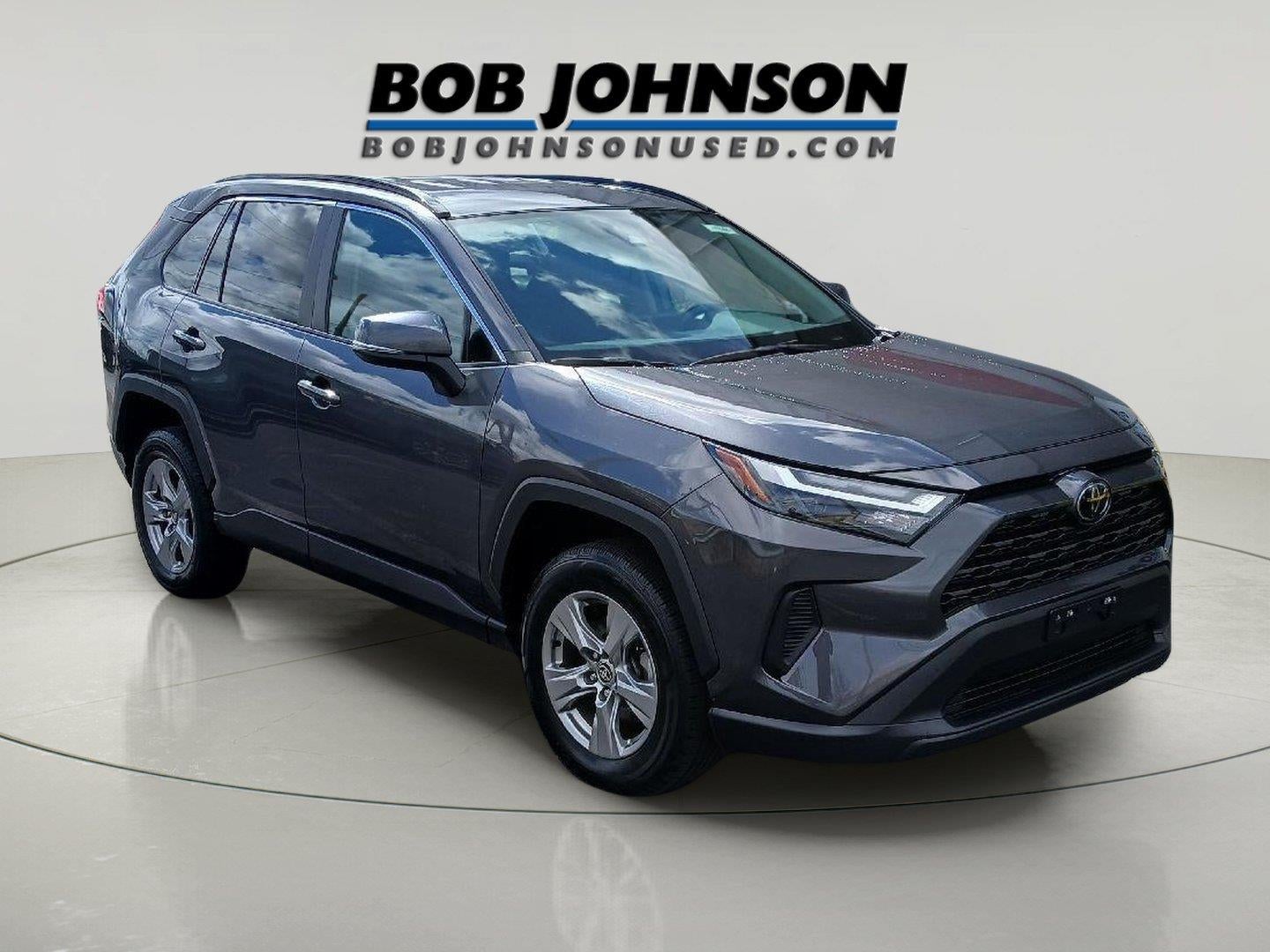 2024 Toyota RAV4 XLE in Magnetic Gray Met. — front three-quarter view