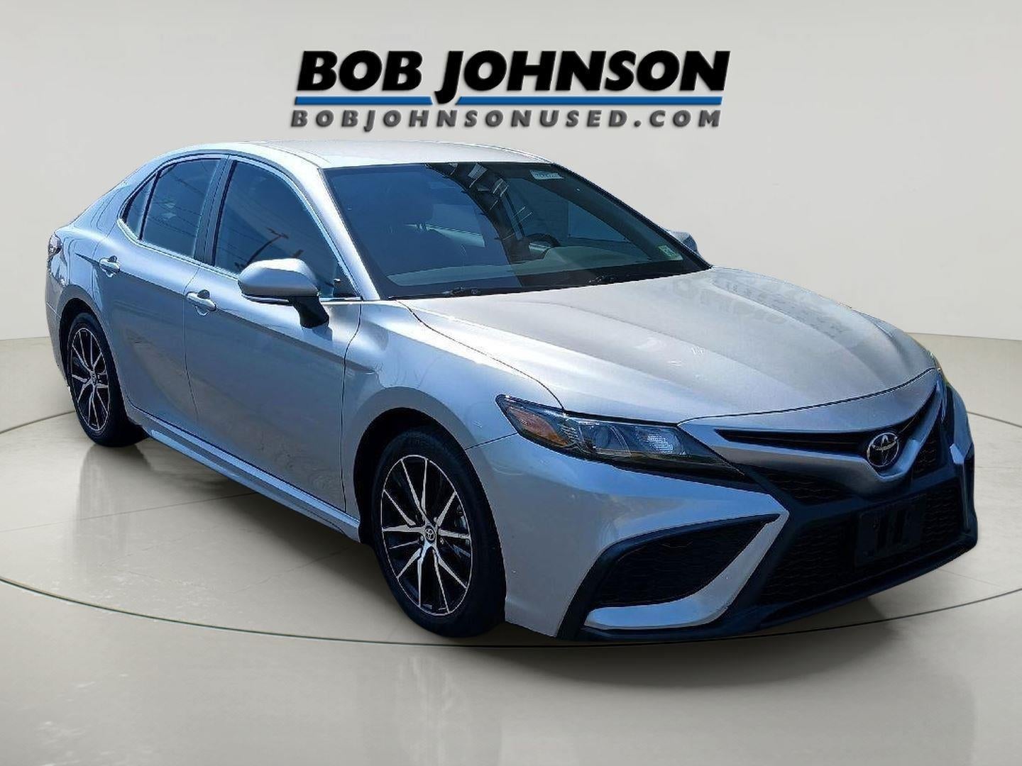 2024 Toyota CAMRY SE in Celestial Silver — front three-quarter view