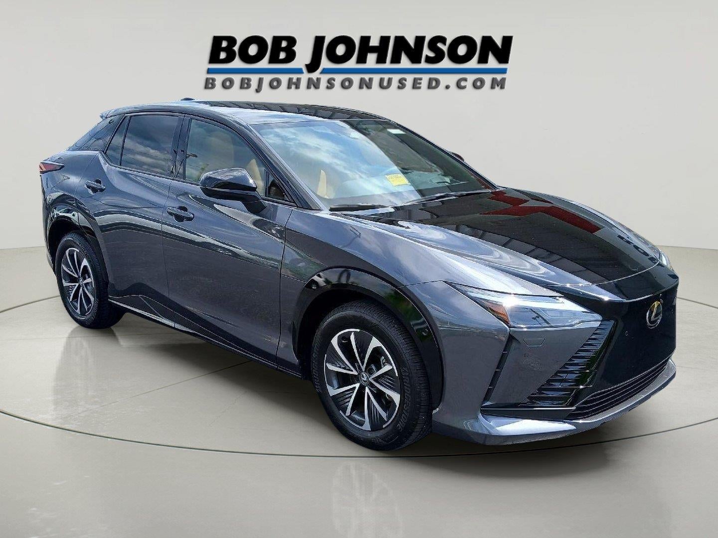 2025 Lexus RZ RZ 450e Premium in Bk/Cloudburst Gray — front three-quarter view