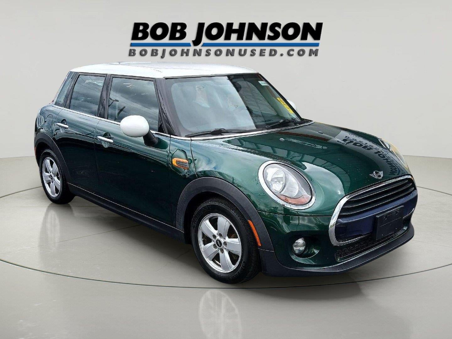 2018 MINI Hardtop Cooper in British Racing Green Metallic — front three-quarter view