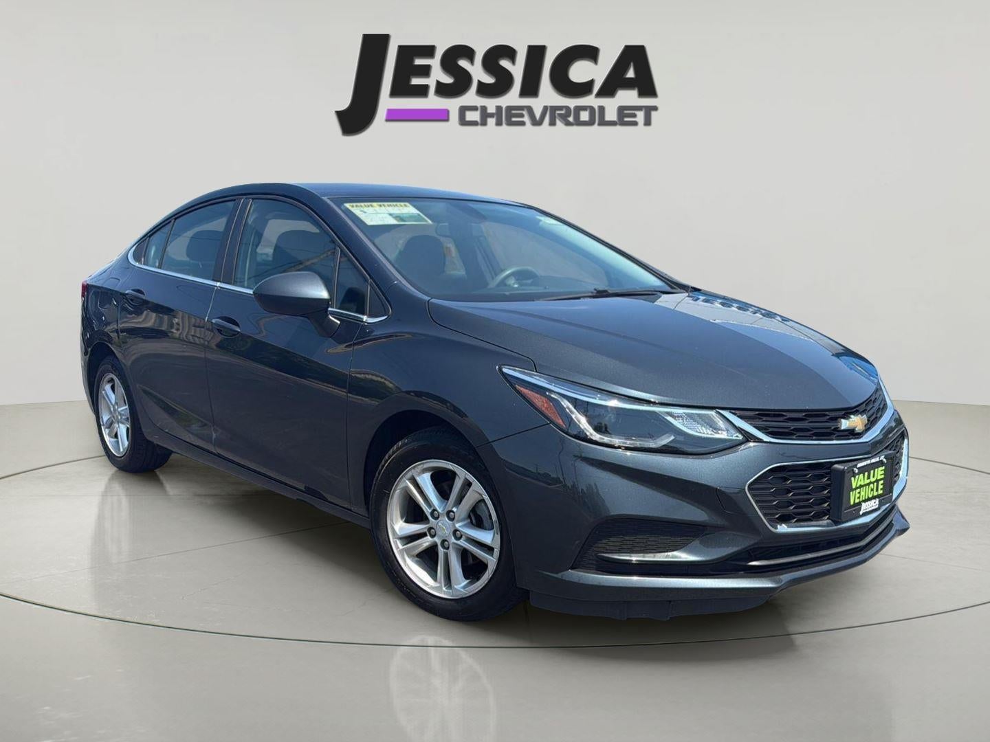2017 Chevrolet Cruze LT in Graphite Metallic — front three-quarter view