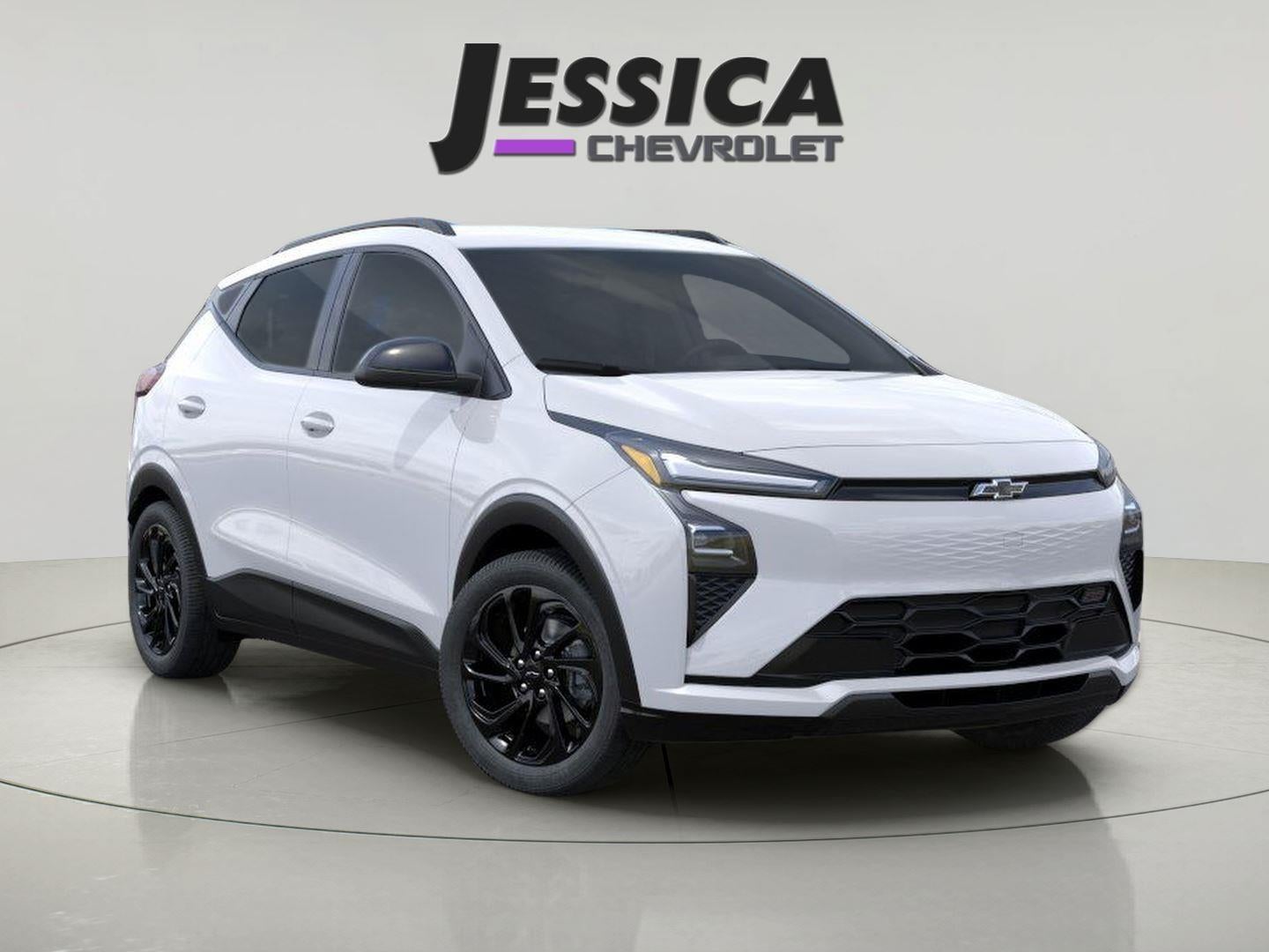 2027 Chevrolet Bolt RS in Summit White — front three-quarter view