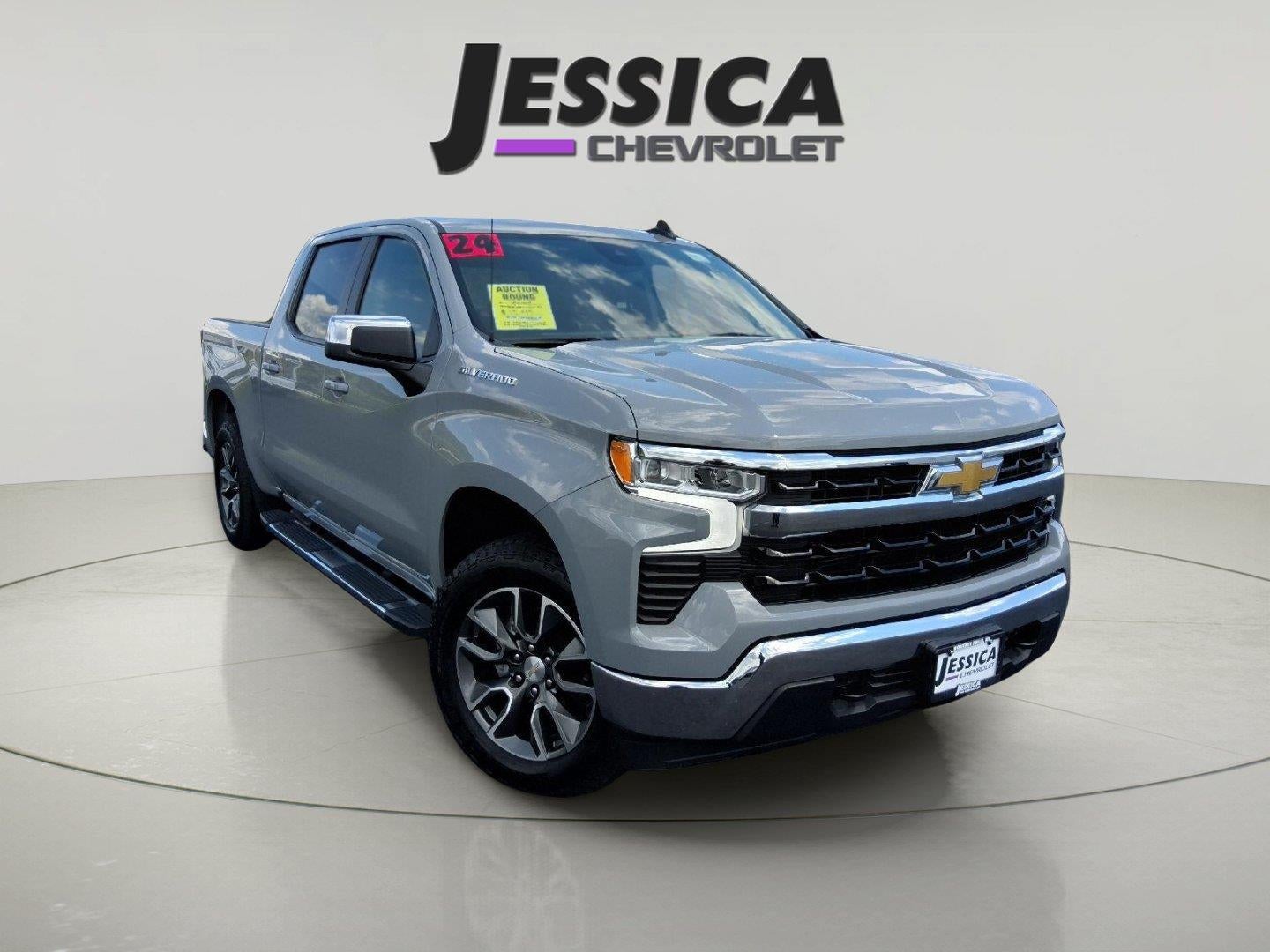 2024 Chevrolet Silverado 1500 LT (2FL) in Slate Gray Metallic — front three-quarter view