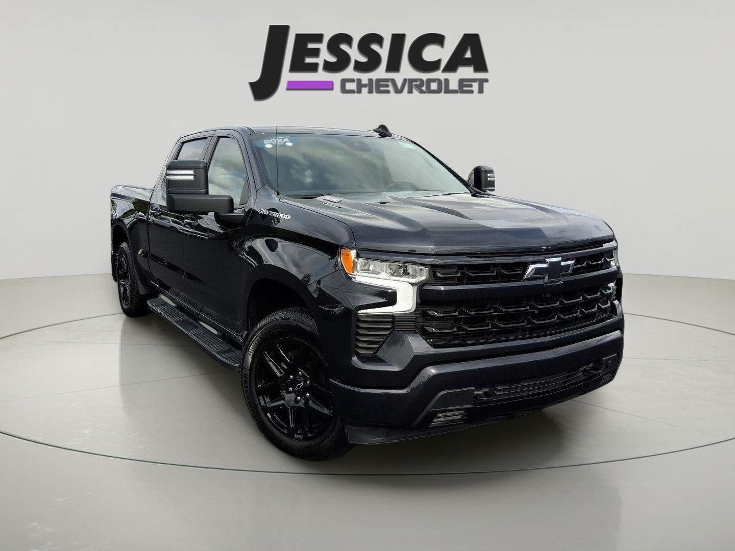 2024 Chevrolet Silverado 1500 RST in Dark Ash Metallic — front three-quarter view