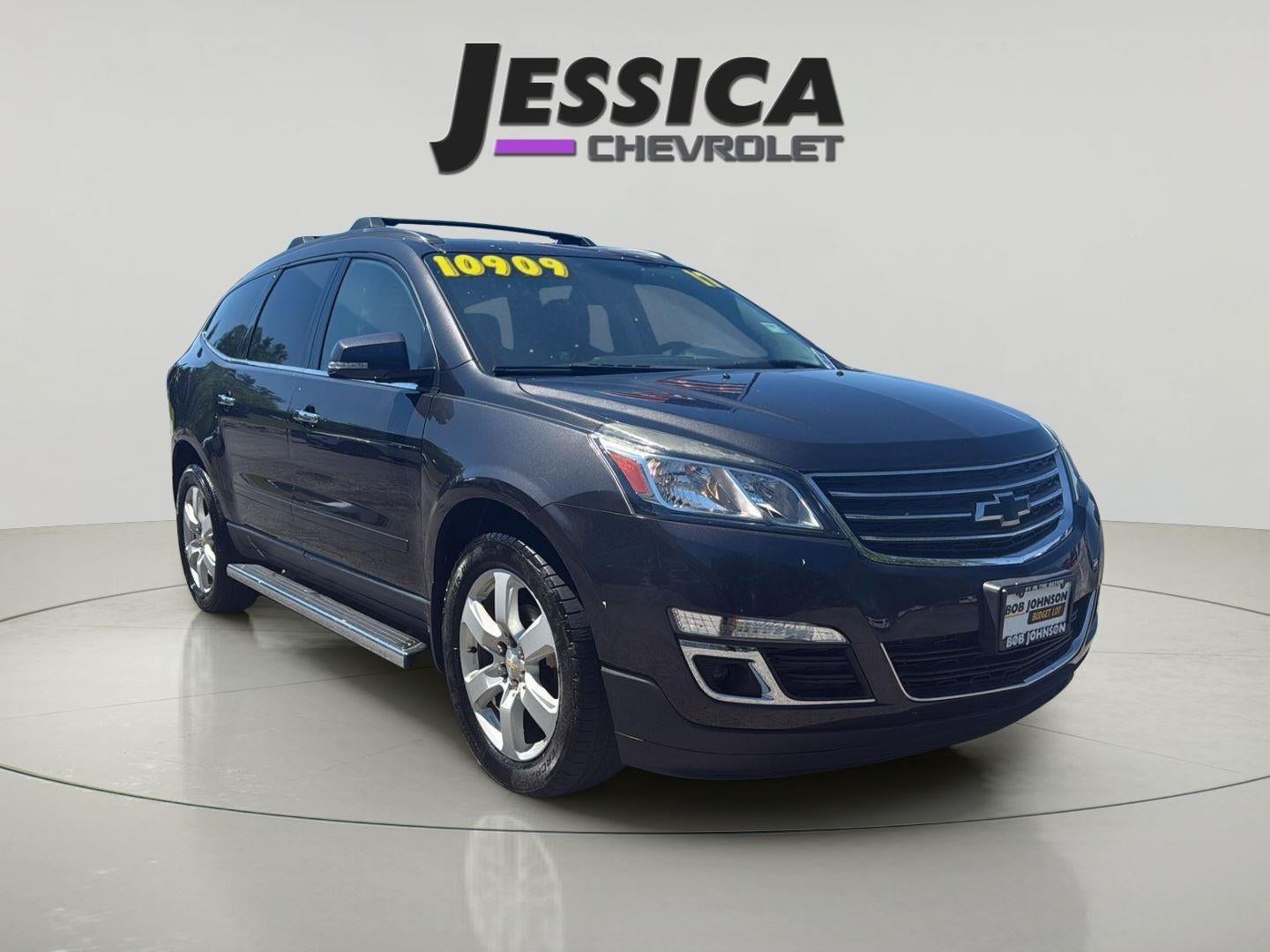 2017 Chevrolet Traverse LT in Tungsten Metallic — front three-quarter view