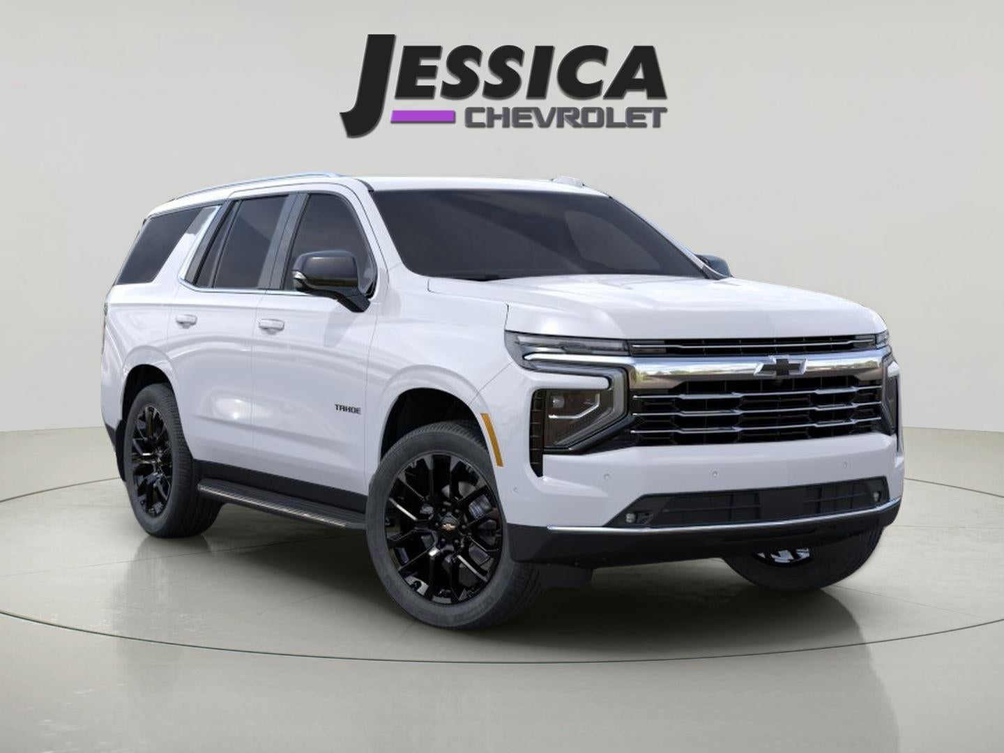 2026 Chevrolet Tahoe LT in Summit White — front three-quarter view