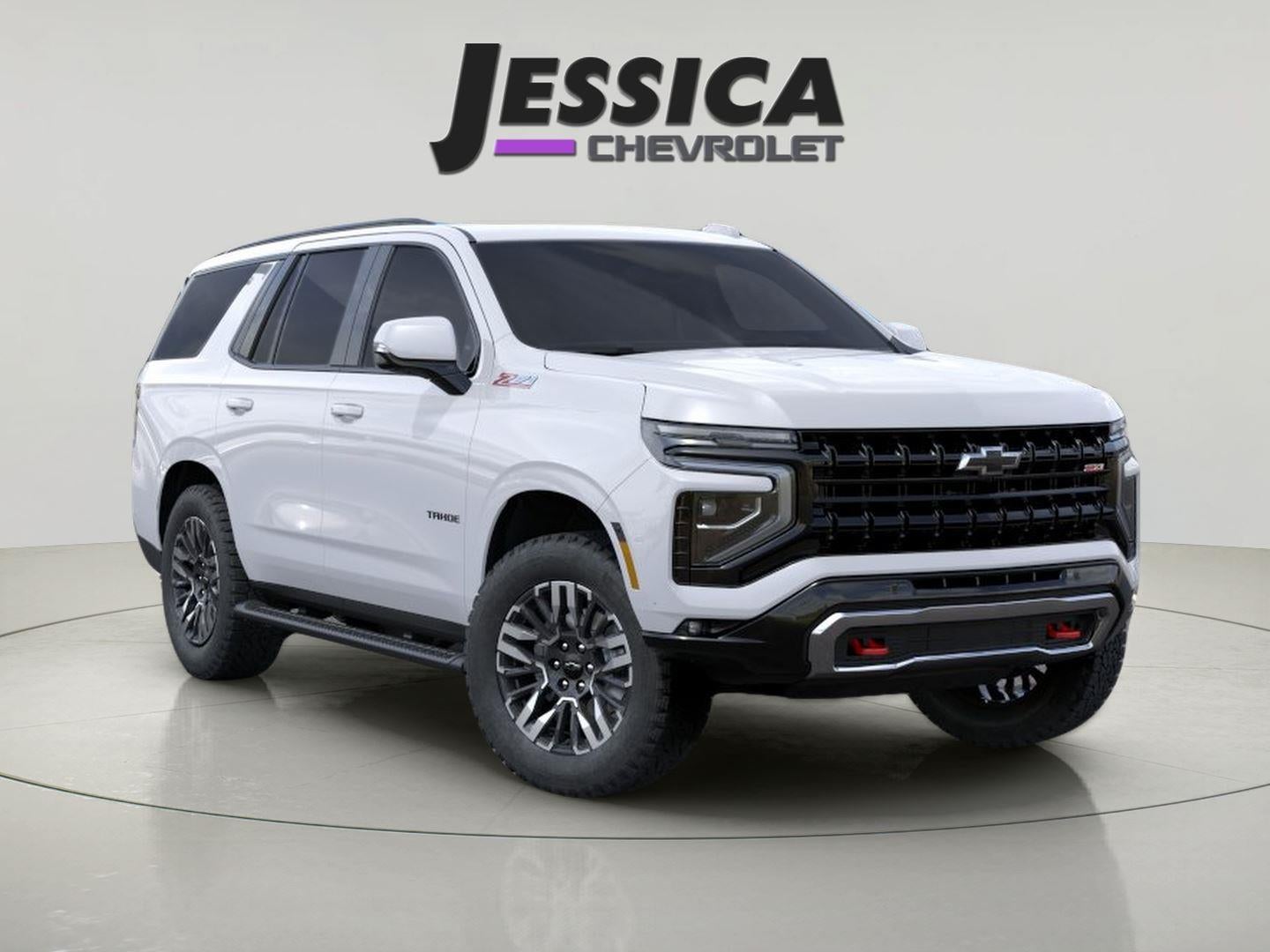 2026 Chevrolet Tahoe Z71 in Summit White — front three-quarter view