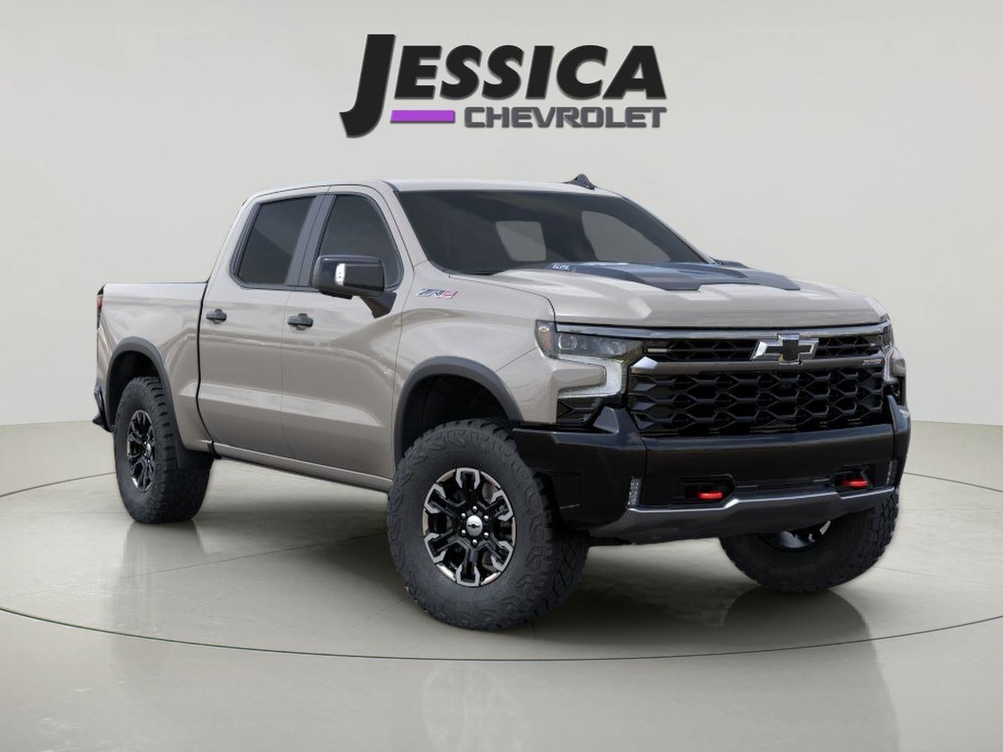 2026 Chevrolet Silverado 1500 ZR2 in White Sands — front three-quarter view
