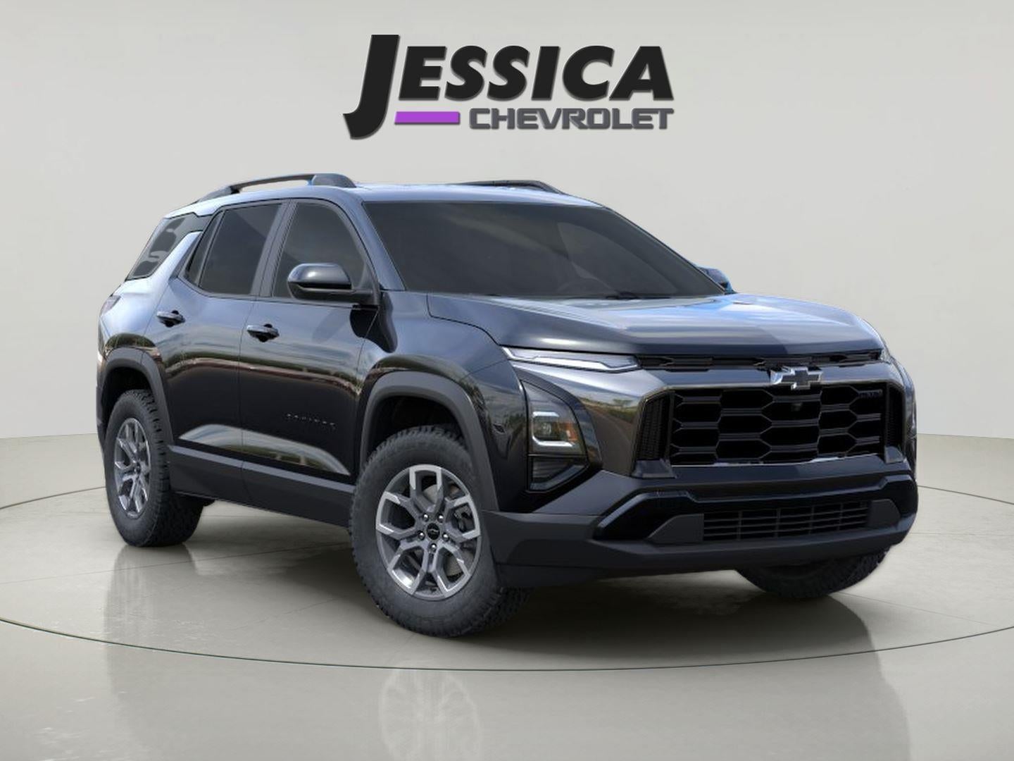 2026 Chevrolet Equinox ACTIV in Mosaic Black Metallic — front three-quarter view