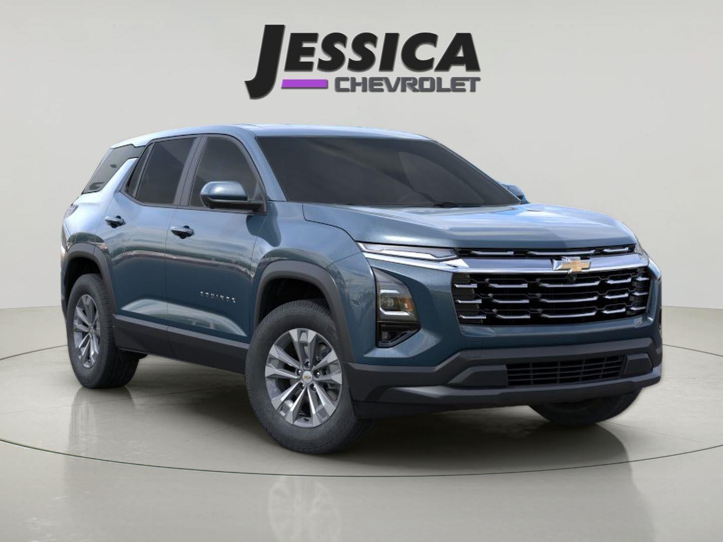 2026 Chevrolet Equinox LT in Lakeshore Blue Metallic — front three-quarter view