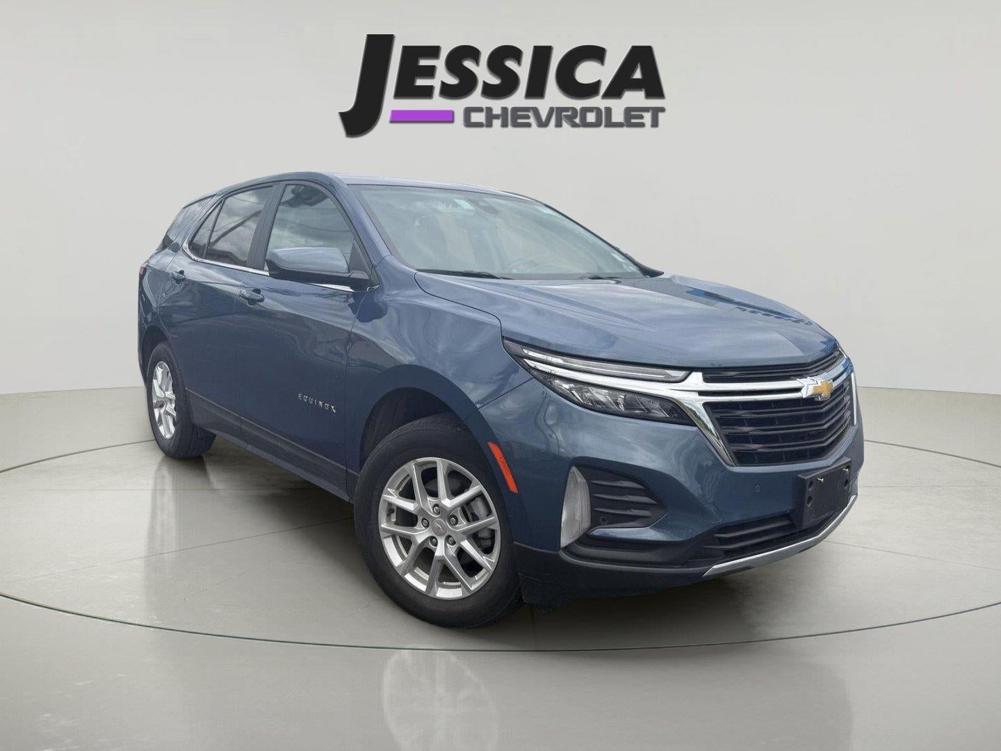 2024 Chevrolet Equinox LT in Lakeshore Blue Metallic — front three-quarter view