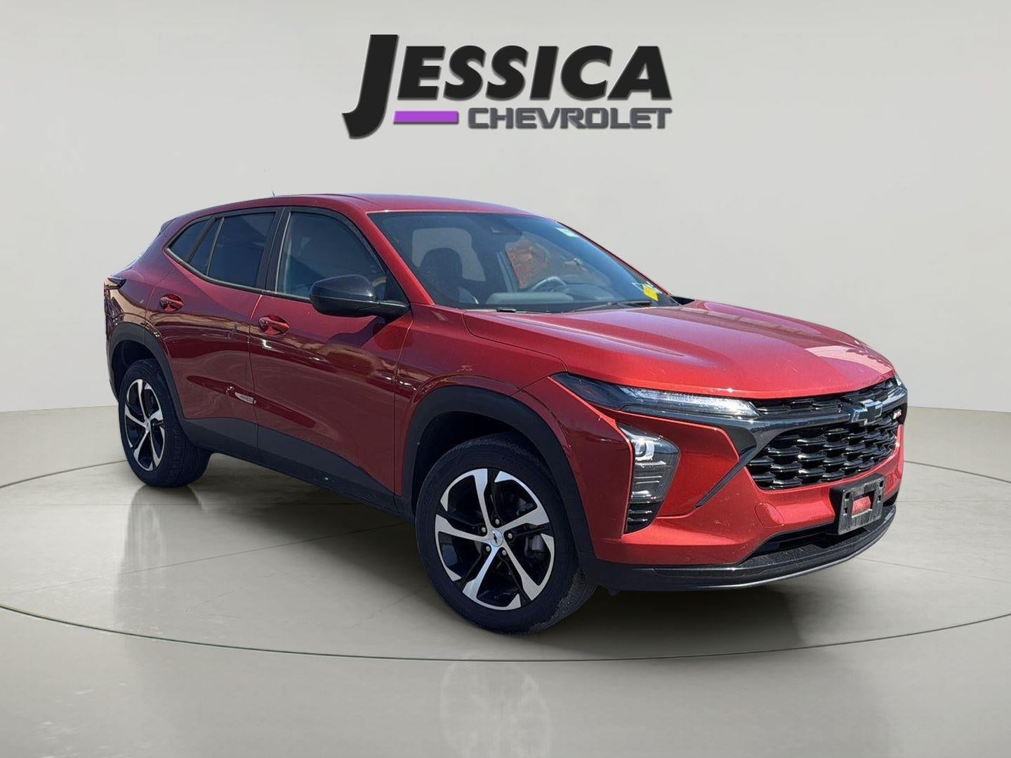 2024 Chevrolet Trax 1RS in Cayenne Orange Metallic — front three-quarter view