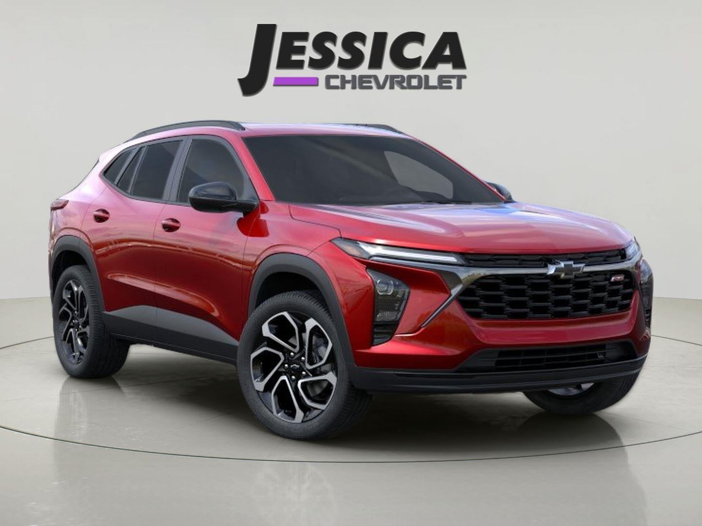 2026 Chevrolet Trax 2RS in Apex Red — front three-quarter view