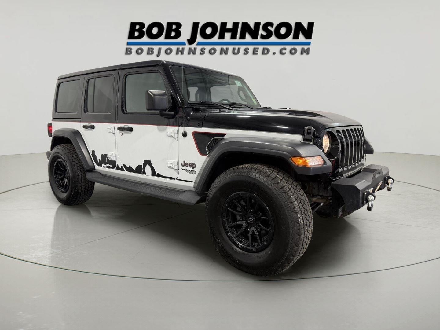 2020 Jeep Wrangler Unlimited Sport S 4x4 in Bright White Clearcoat — front three-quarter view
