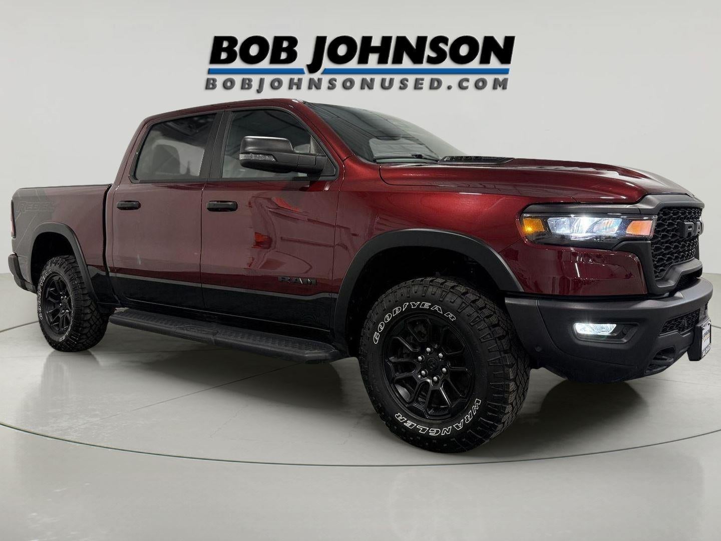 2025 RAM 1500 Rebel in Red Pearl — front three-quarter view