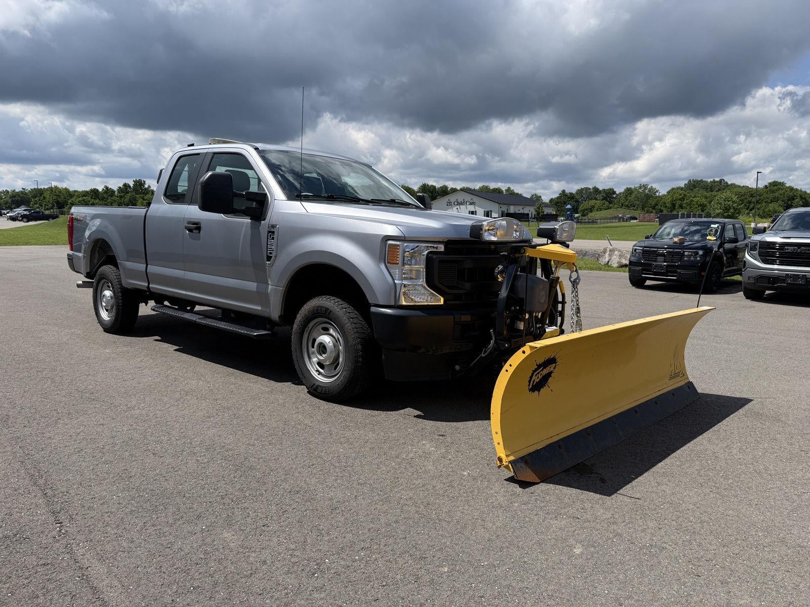 2021 Ford F-250 XL in Iconic Silver — front three-quarter view
