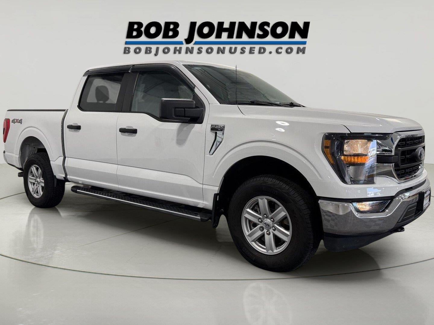 2023 Ford F-150 XLT in Oxford White — front three-quarter view