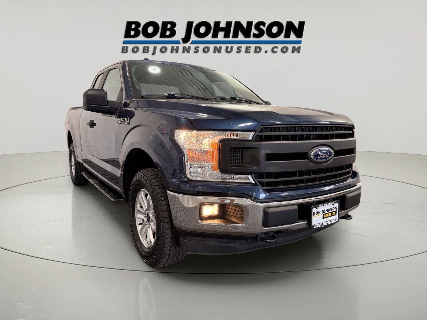 2018 Ford F-150 XL in Blue Jeans — front three-quarter view
