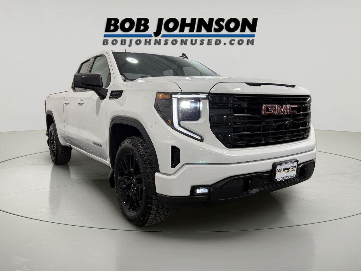 2024 GMC Sierra 1500 Elevation in Summit White — front three-quarter view