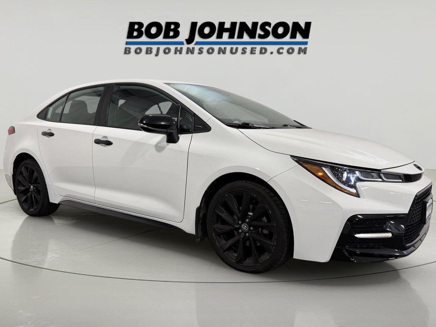 2022 Toyota Corolla SE Nightshade Edition in White — front three-quarter view