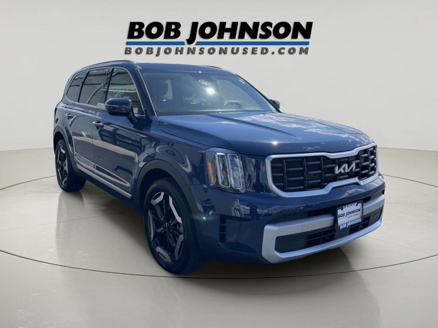 2024 Kia Telluride S in Midnight Lake Blue — front three-quarter view