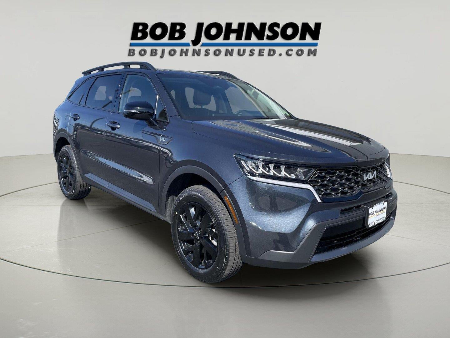 2023 Kia Sorento X-Line S in Gravity Gray — front three-quarter view
