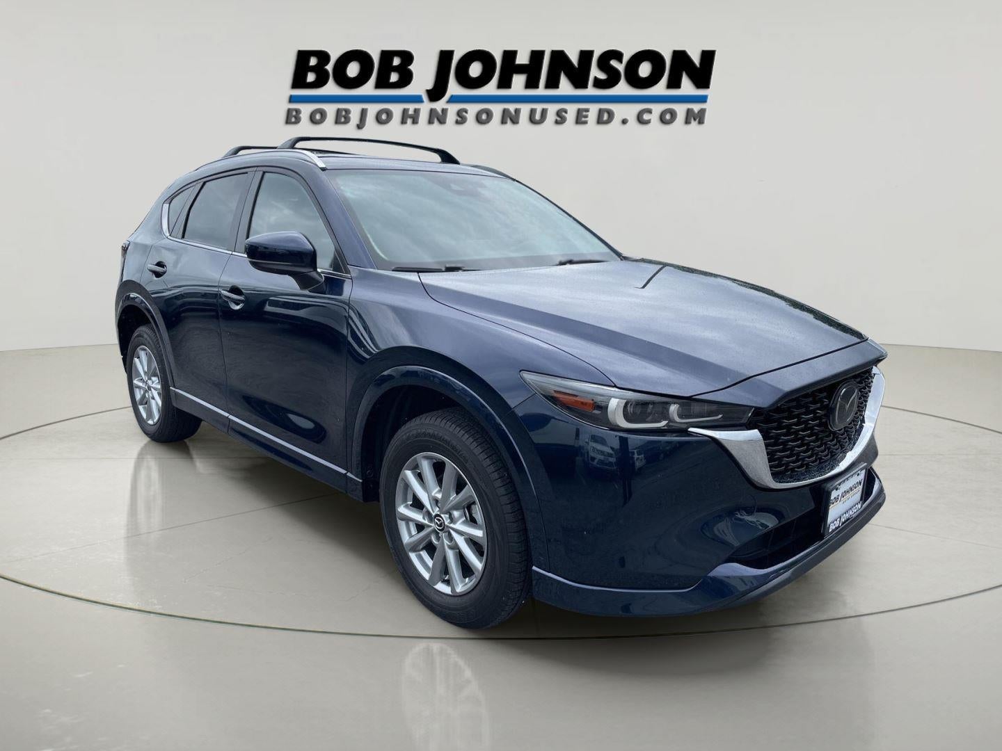 2024 Mazda Mazda CX-5 2.5 S Preferred Package in Deep Crystal Blue Mica — front three-quarter view