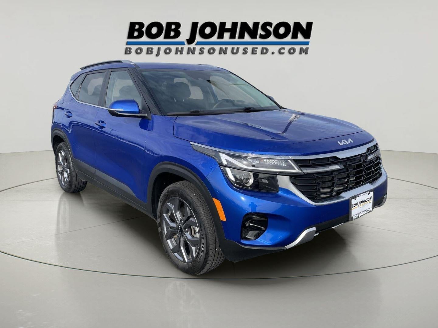 2024 Kia Seltos S in Neptune Blue — front three-quarter view