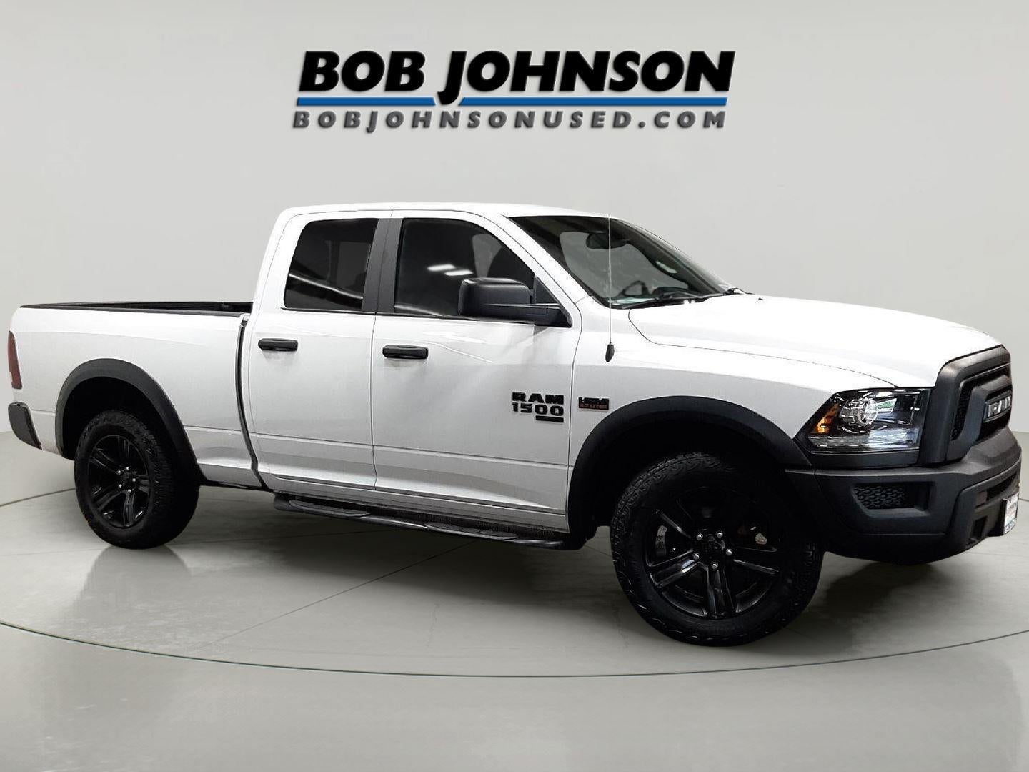 2021 RAM 1500 Classic Warlock in Bright White Clearcoat — front three-quarter view