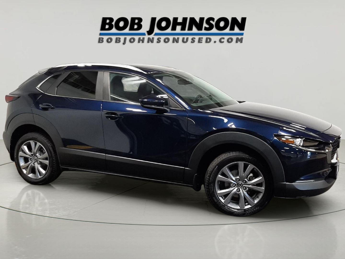 2023 Mazda Mazda CX-30 2.5 S Preferred Package in Deep Crystal Blue Mica — front three-quarter view
