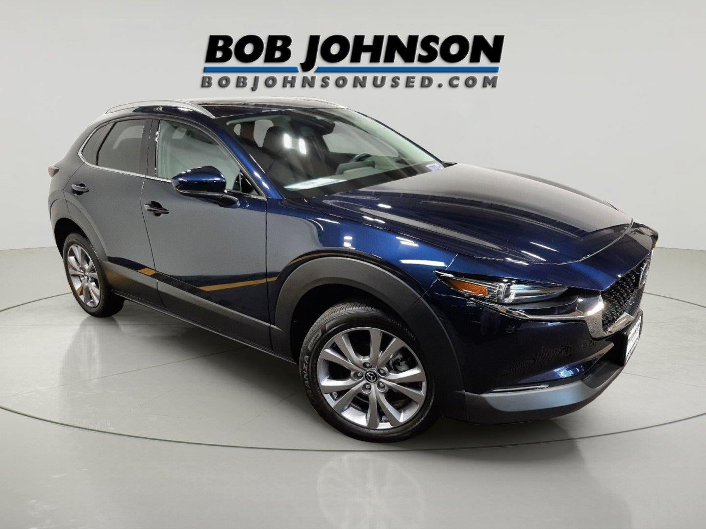 2023 Mazda Mazda CX-30 2.5 S Premium Package in Deep Crystal Blue Mica — front three-quarter view