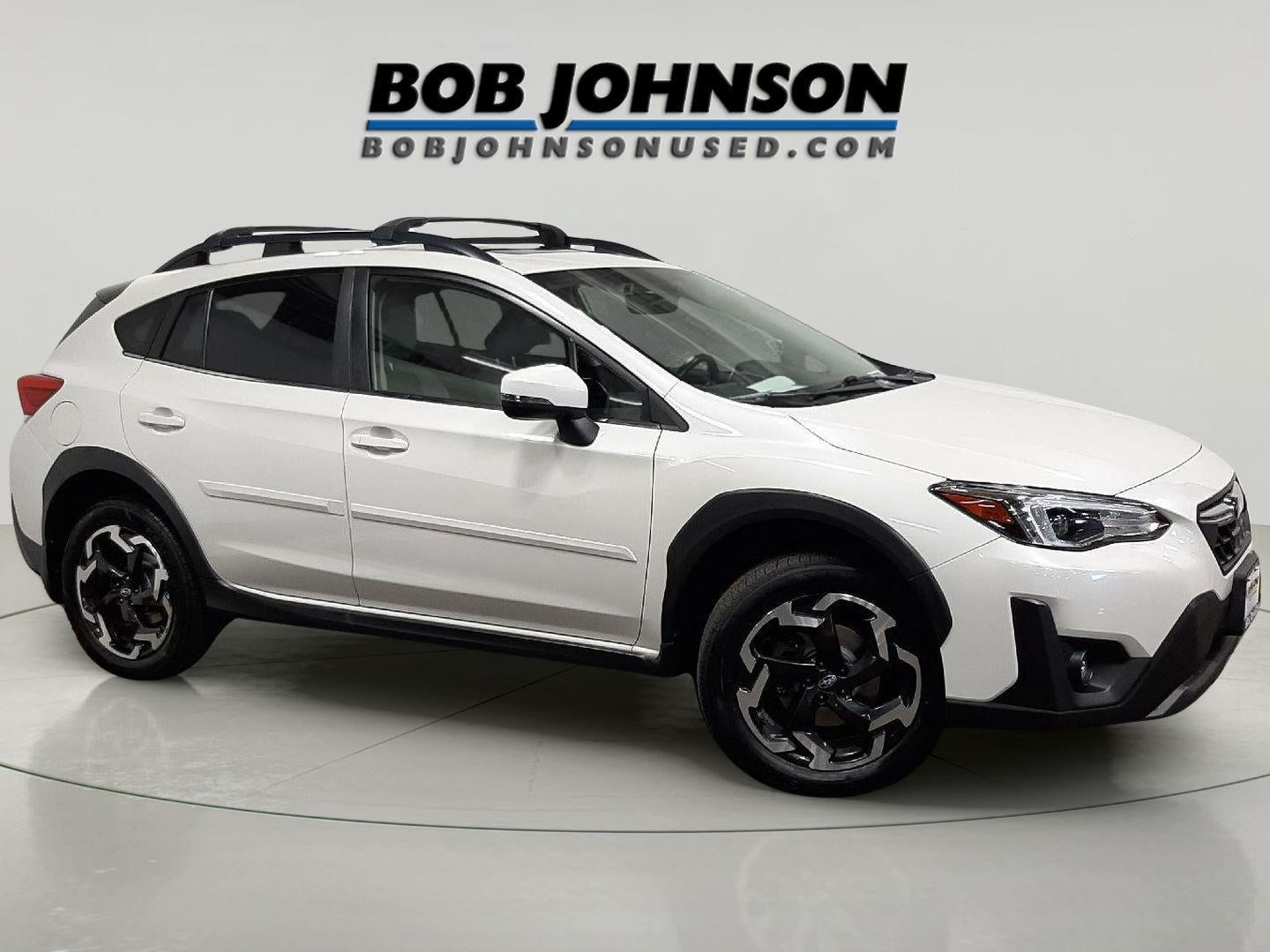2021 Subaru Crosstrek Limited in Crystal White Pearl — front three-quarter view